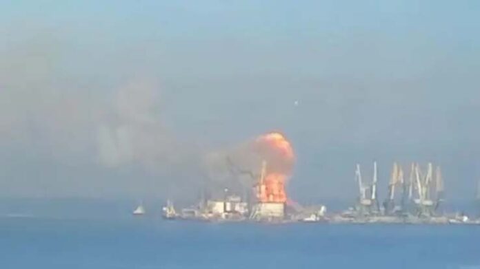 Large Russian Landing Ship Destroyed In Black Sea